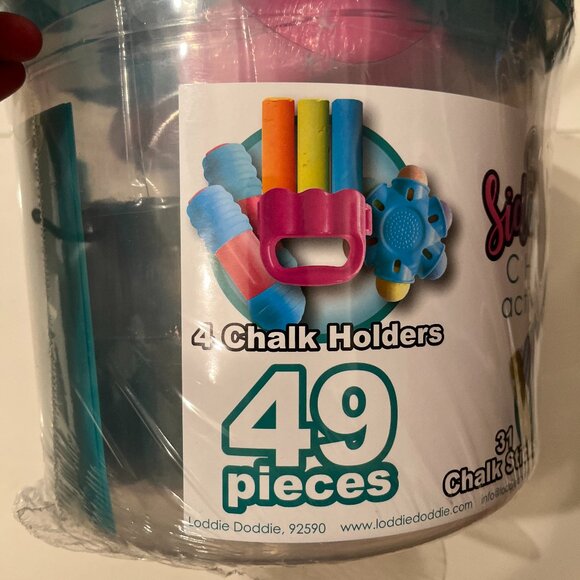 Sidewalk Chalk NEW by Loddie Doddie  Activity Set 49 Pieces NEW (hg/x) - Picture 1 of 9